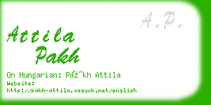 attila pakh business card